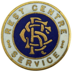 WW2 Air Raid Precautions ARP Shelters Rest Centre Service Lapel Badge