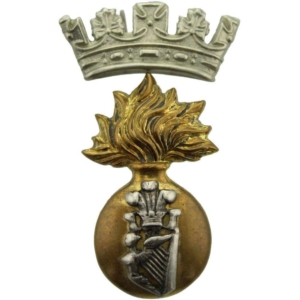 WW1 Royal Irish Fusiliers RIF Regiment Cap Badge - DUAL CONSTRUCTION