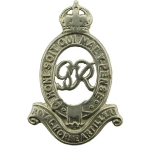 WW2 Royal Horse Artillery Regiment (George VI) RHA Cap Badge