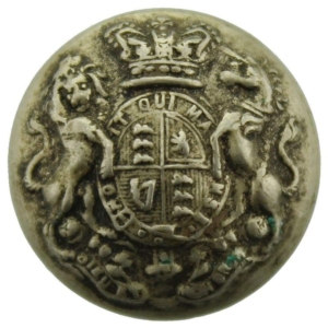VICTORIAN General Service VOLUNTEER Corps SMALL White Metal Tunic Button - 17mm