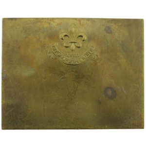 Manchester Regiment Brass Bed / Duty Foot Plate