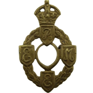 WW2 Royal Electrical & Mechanical Engineers REME Collar Badge - First Pattern