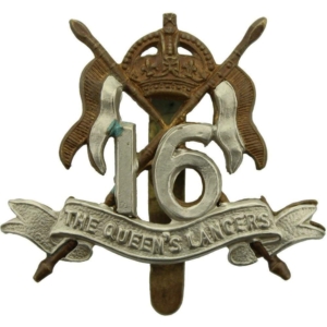 WW1 16th (The Queens Lancers) Regiment Cap Badge