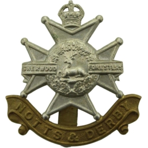 WW1 Sherwood Foresters (Notts and Derby) Regiment Cap Badge