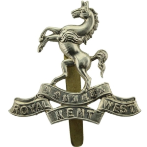 WW2 Queens Own Royal West Kent Regiment RWK Cap Badge