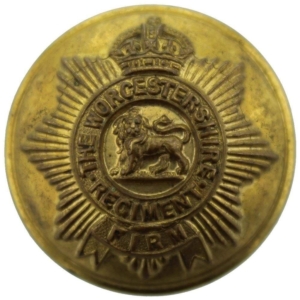 WW1 Worcestershire Regiment Tunic Button - 26mm