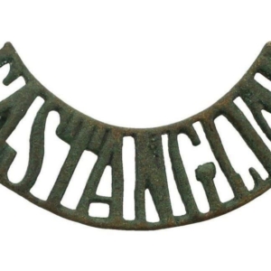 UK Dug Detecting Find - WW1 East Anglian Regiment Relic Welch Shoulder Title