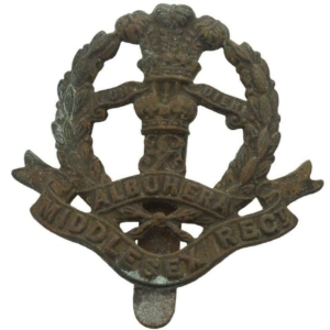 UK Dug Detecting Find - WW1 Middlesex Regiment Relic Cap Badge