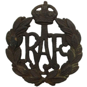 UK Dug Detecting Find - WW1 Royal Air Force RAF Relic Cap Badge
