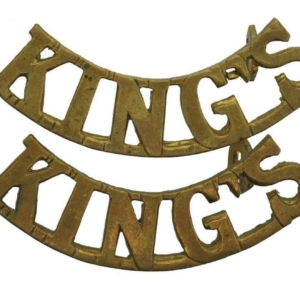 WW2 Kings Liverpool Regiment (King's) Shoulder Title PAIR