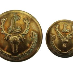 WW1 Seaforth Highlanders Scottish Regiment Tunic Buttons Set - 26mm & 19mm