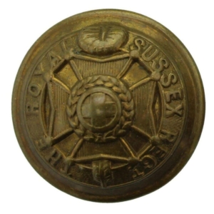 WW1 Royal Sussex Regiment Tunic Button - 26mm