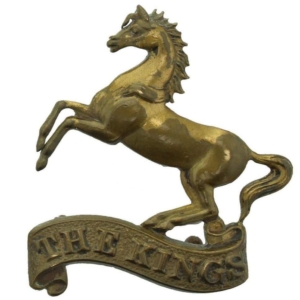 WW1 Kings Liverpool Regiment (King's) OFFICERS Bronze Collar Badge - FIRST PATTERN