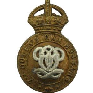 7th Queens Own Hussars Regiment (Queen's) Collar Badge