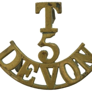 WW1 5th Territorial Battalion Devonshire Regiment (Devon) Shoulder Title