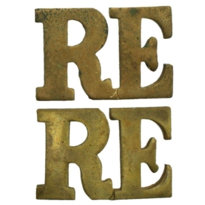 Royal Engineers Corps Shoulder Title PAIR