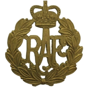 POST 1953 Royal Air Force RAF Cap Badge - Queens Crown