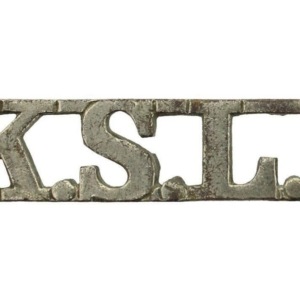 WW2 WHITE METAL Kings Shropshire Light Infantry KSLI Regiment Shoulder Title