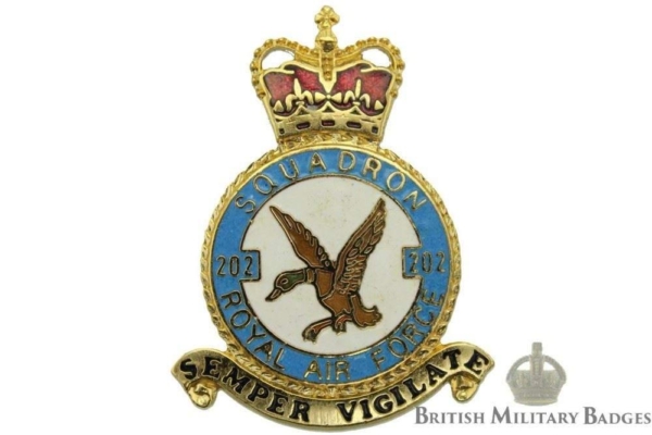202 Squadron Royal Air Force PLAQUE Badge RAF - British Military Badges