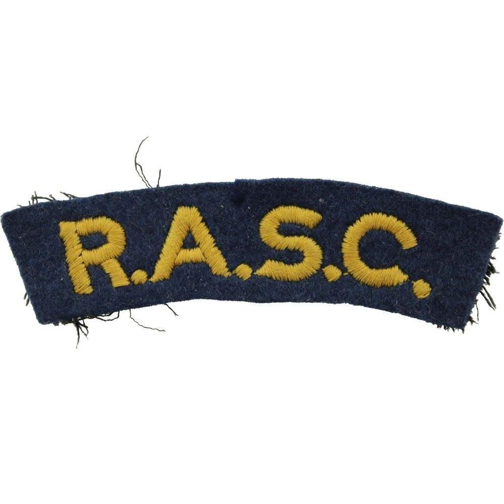 Ww2 Rasc Markings WW2 Royal Army Service Corps RASC Cloth Shoulder Title Badge Flash ...