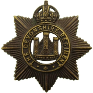 Devonshire Regiment Devon OFFICERS Bronze Collar Badge