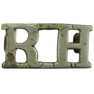 WW1 Royal Highland (Black Watch) Regiment RH Shoulder Title - WHITE METAL