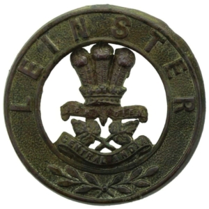 UK Dug Detecting Find - Leinster Regiment Irish Helmet Plate Centre Relic Cap Badge