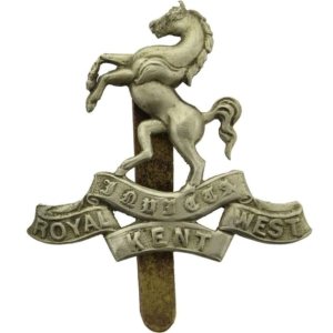WW1 Queens Own Royal West Kent Regiment RWK Cap Badge