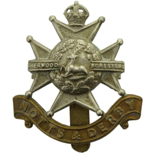 WW1 Sherwood Foresters (Notts and Derby) Regiment Cap Badge