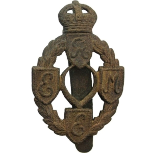 UK Dug Detecting Find - WW2 Royal Electrical & Mechanical Engineers REME Relic Cap Badge
