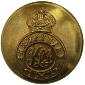 WW1 Kings Shropshire Light Infantry KSLI King's Regiment Tunic Button - 26mm