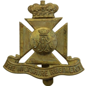 WW1 Wiltshire Regiment Cap Badge - MARPLES & BEASLEY Makers Mark