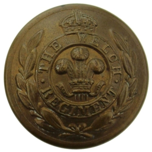 WW2 Royal Welch Fusiliers Regiment (Welsh) Tunic Button - 26mm