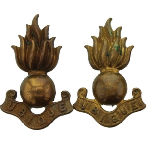WW1 Royal Engineers Corps Collar Badge PAIR