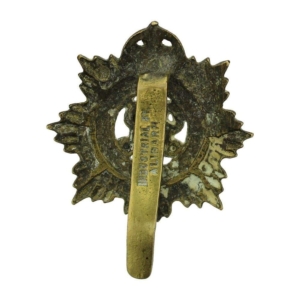 WW2 Royal Army Service Corps (George VI) RASC Cap Badge - INDUSTRIAL FV. ALIGARH Makers Mark