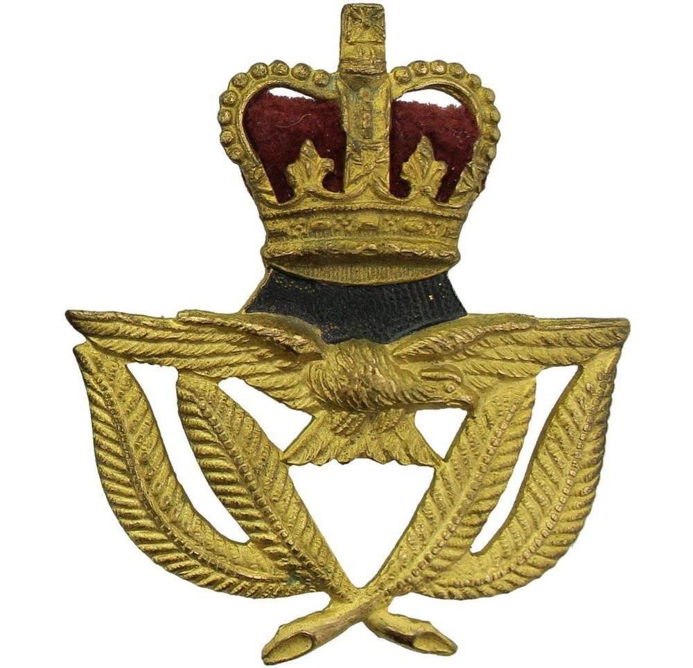 Royal Air Force RAF WARRANT OFFICERS Cap Badge - Queens Crown - British ...