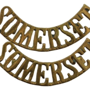 WW1 Somerset Light Infantry Regiment Shoulder Title PAIR