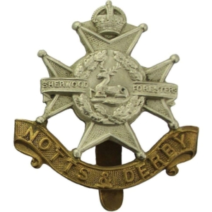 WW1 Sherwood Foresters (Notts and Derby) Regiment Cap Badge