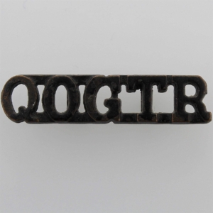 Queens Own Gurkha Transport Regiment QOGTR Metal Shoulder Title
