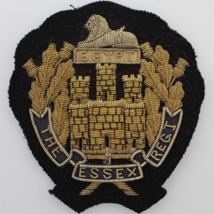 Essex Regiment Cloth Wire BULLION Veterans Blazer Badge