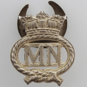 WW2 Merchant Navy On War Service Silver Lapel Badge