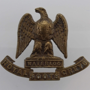 Royal Scots Greys Regiment BRONZE Officers Collar Badge