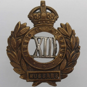 13th Hussars Regiment Collar Badge