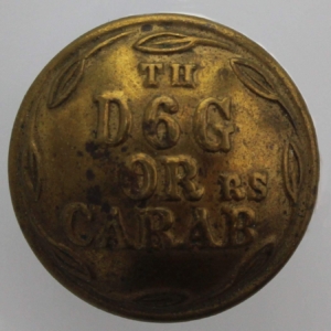 VICTORIAN 6th Dragoon Guards Carabiniers Regiment SMALL Tunic Button - 19mm