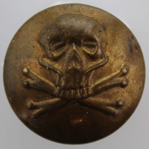 WW1 17th Lancers Regiment DEATHS HEAD Small Tunic Button - 19mm