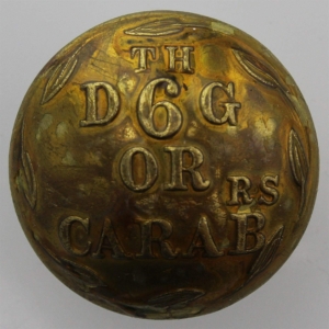 VICTORIAN 6th Dragoon Guards Carabiniers Regiment Tunic Button - 25mm