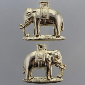 Duke of Wellingtons West Riding Staybrite Anodised Collar Badge PAIR - Staybright
