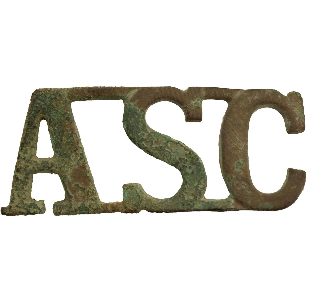UK Dug Detecting Find - WW1 Army Service Corps ASC Relic Shoulder Title ...