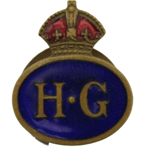 WW2 Home Guard Servicemans Enamel HG Lapel Badge