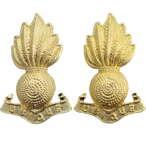 Royal Artillery Regiment Staybrite Anodised Collar Badge PAIR - Staybright